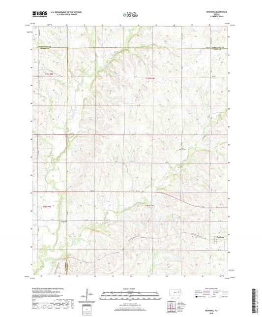 Bushong Kansas US Topo Map Image