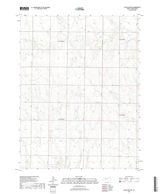 Castle Rock NE Kansas US Topo Map Image