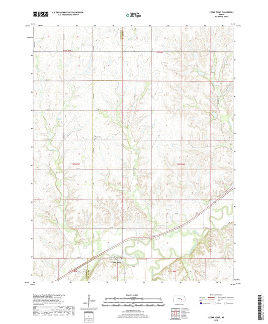 Cedar Point Kansas US Topo Map Image