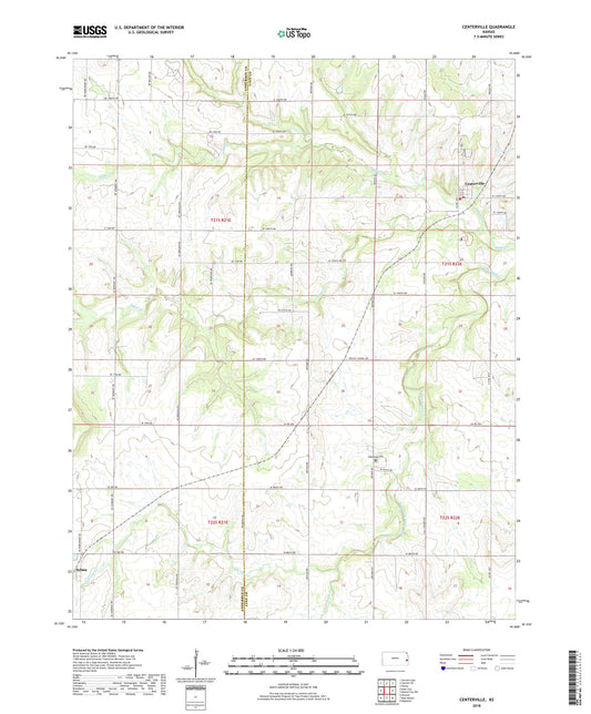 Centerville Kansas US Topo Map Image