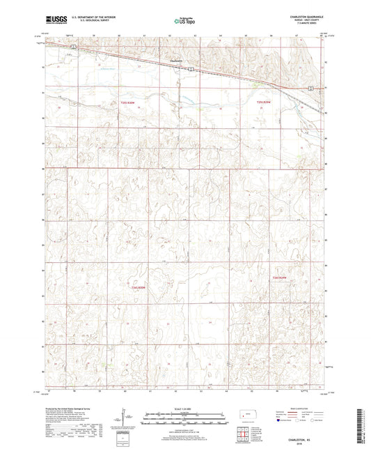 Charleston Kansas US Topo Map Image