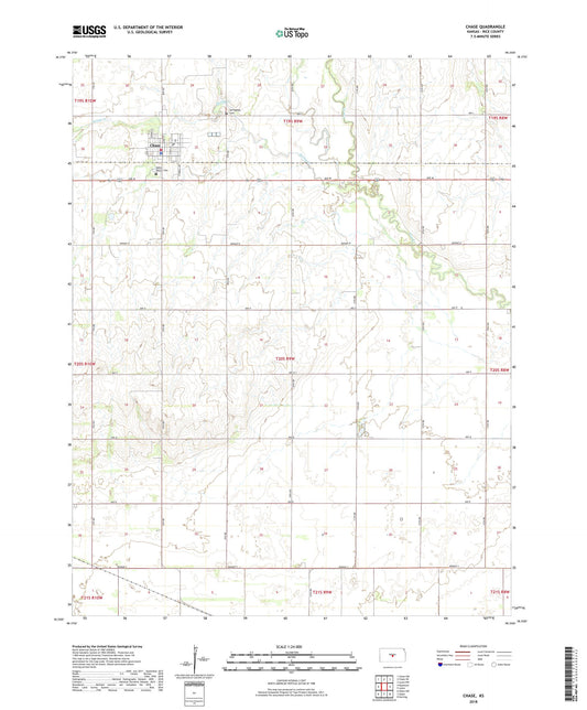 Chase Kansas US Topo Map Image