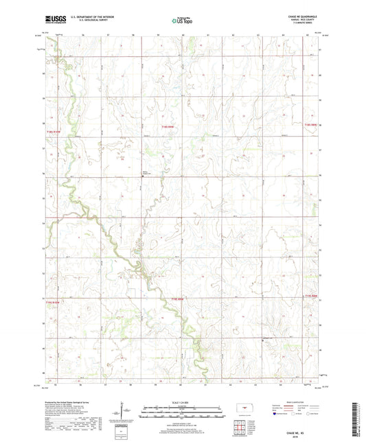 Chase NE Kansas US Topo Map Image