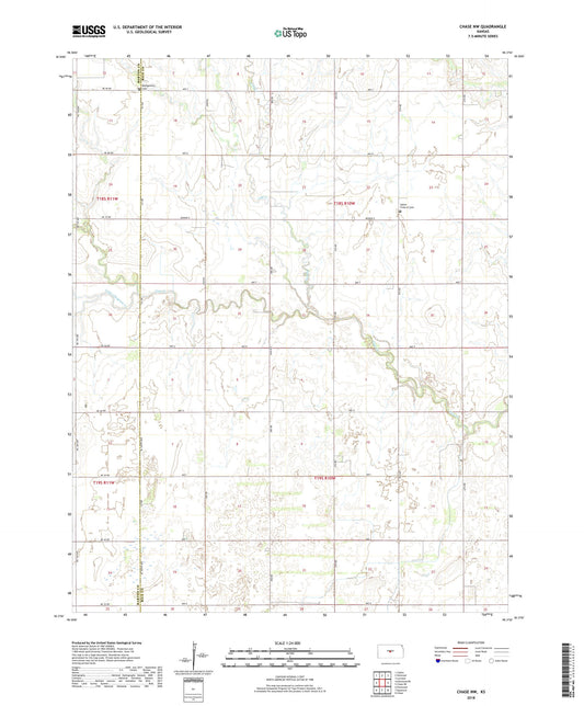Chase NW Kansas US Topo Map Image