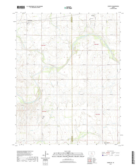 Cheney SE Kansas US Topo Map Image