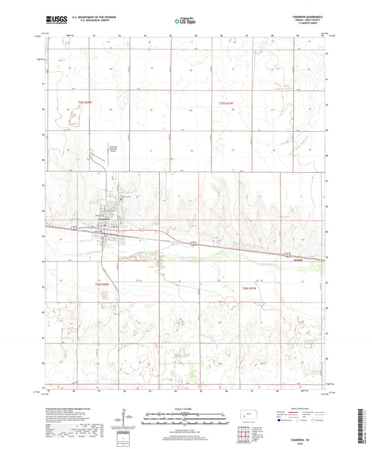 Cimarron Kansas US Topo Map Image