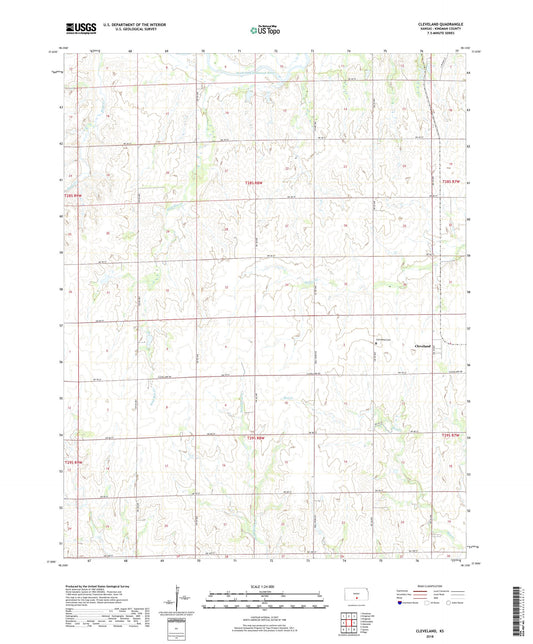 Cleveland Kansas US Topo Map Image