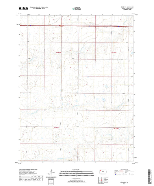 Colby SW Kansas US Topo Map Image