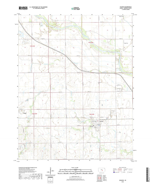 Colwich Kansas US Topo Map Image