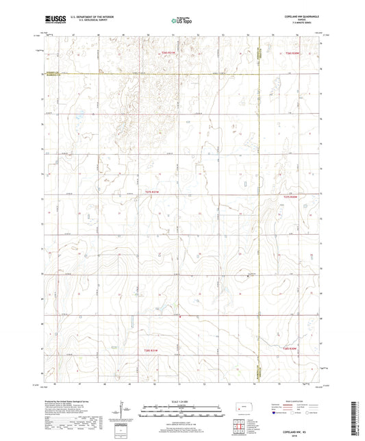 Copeland NW Kansas US Topo Map Image