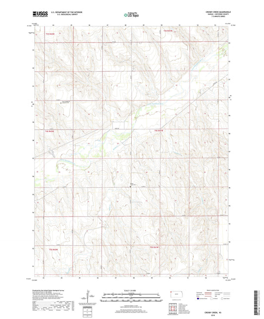 Crosby Creek Kansas US Topo Map Image