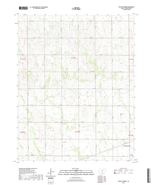 Crystal Springs Kansas US Topo Map Image