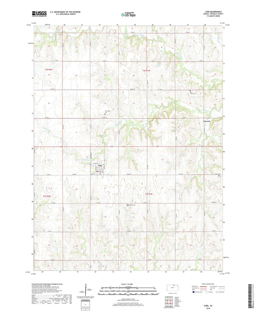 Cuba Kansas US Topo Map Image