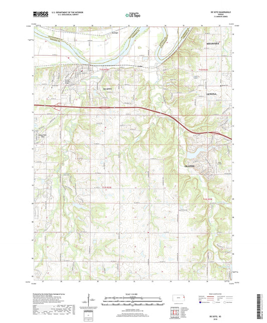 De Soto Kansas US Topo Map Image