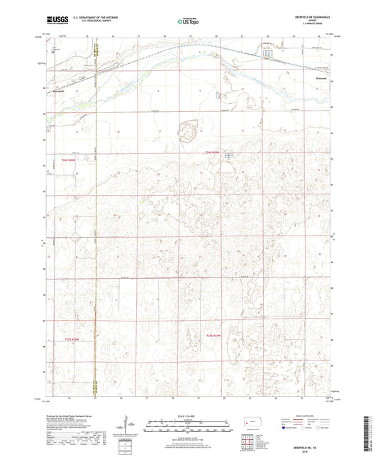 Deerfield NE Kansas US Topo Map Image