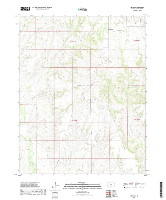 Deerhead Kansas US Topo Map Image