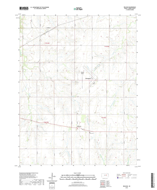 Delavan Kansas US Topo Map Image