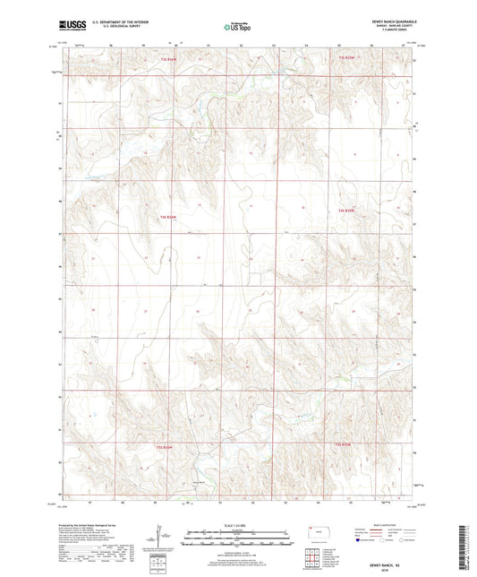 Dewey Ranch Kansas US Topo Map Image