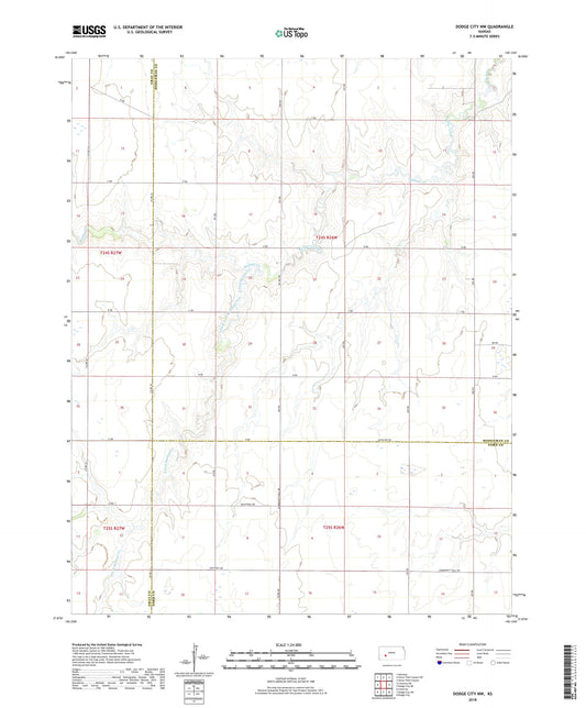 Dodge City NW Kansas US Topo Map Image