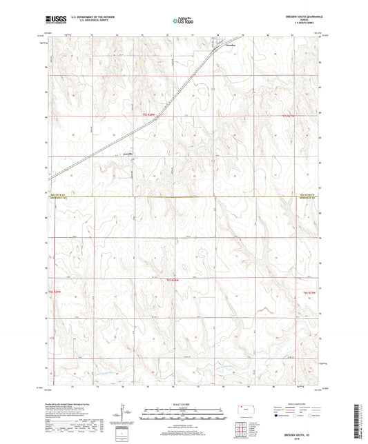 Dresden South Kansas US Topo Map Image