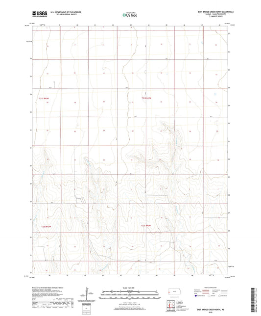 East Bridge Creek North Kansas US Topo Map Image