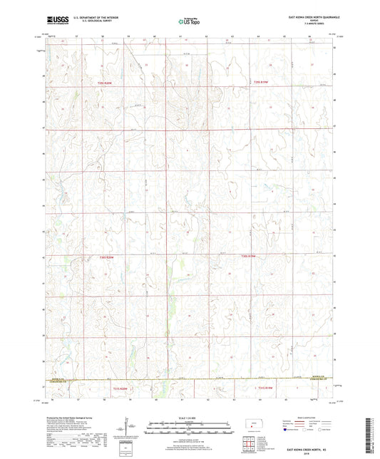 East Kiowa Creek North Kansas US Topo Map Image