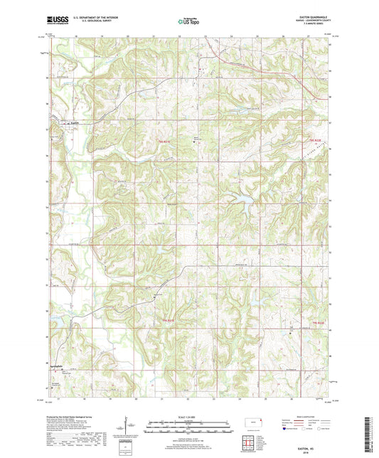 Easton Kansas US Topo Map Image