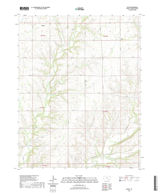 Eaton Kansas US Topo Map Image