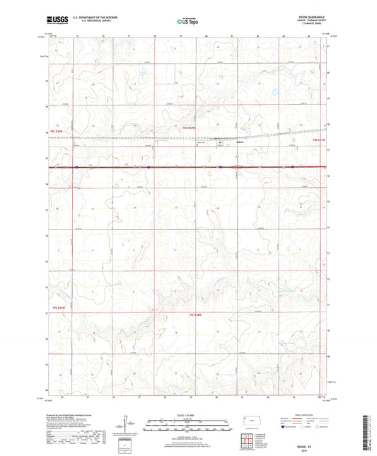 Edson Kansas US Topo Map Image