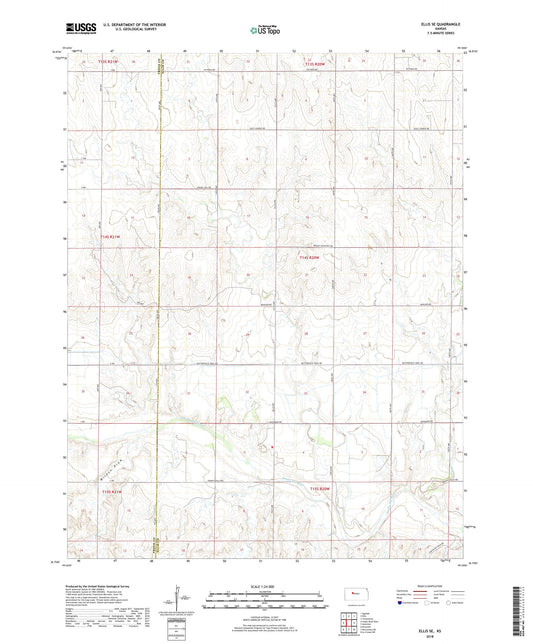 Ellis SE Kansas US Topo Map Image