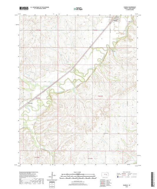 Elmdale Kansas US Topo Map Image