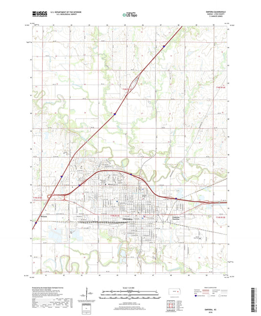 Emporia Kansas US Topo Map Image