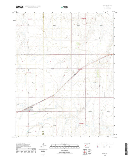 Ensign Kansas US Topo Map Image