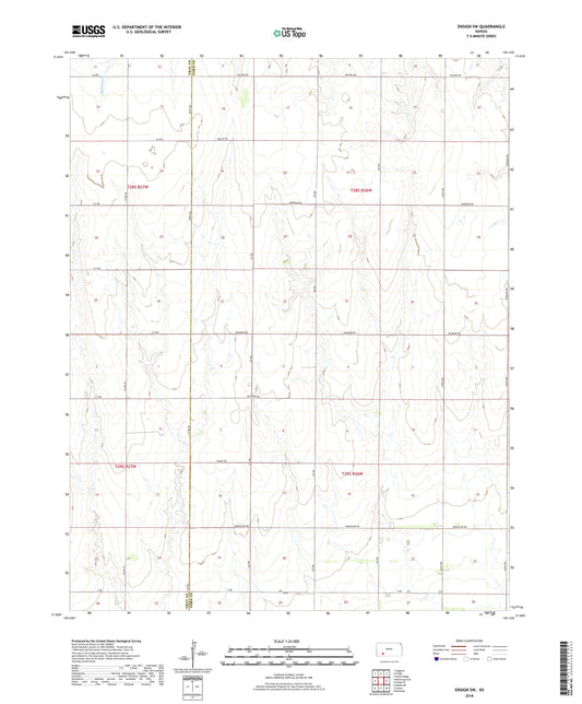 Ensign SW Kansas US Topo Map Image