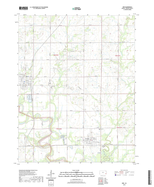 Erie Kansas US Topo Map Image