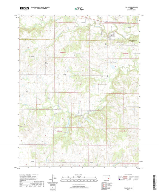 Fall River Kansas US Topo Map Image