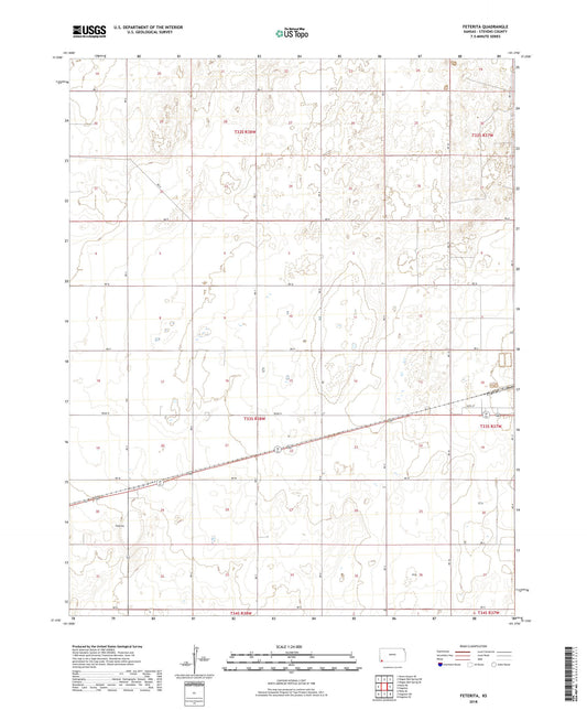 Feterita Kansas US Topo Map Image