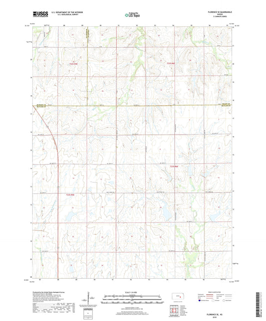 Florence SE Kansas US Topo Map Image
