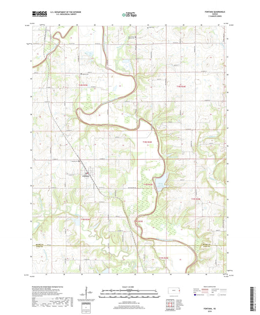 Fontana Kansas US Topo Map Image