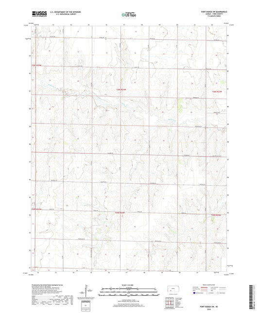 Fort Dodge SW Kansas US Topo Map Image