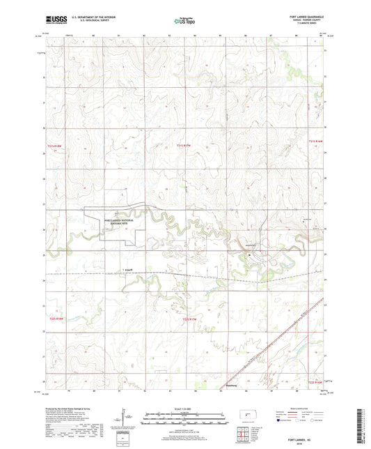 Fort Larned Kansas US Topo Map Image