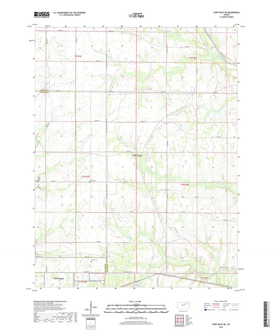 Fort Riley NE Kansas US Topo Map Image