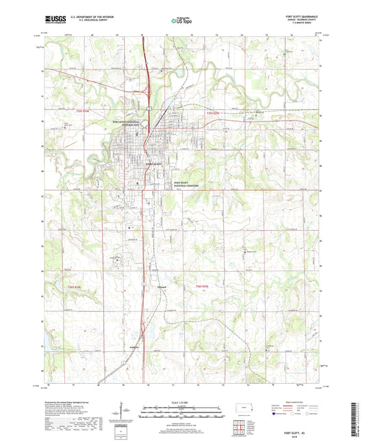 Fort Scott Kansas US Topo Map Image