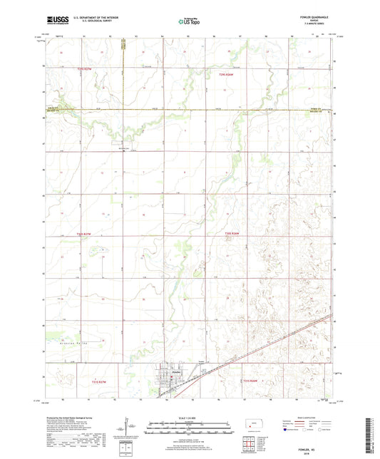 Fowler Kansas US Topo Map Image