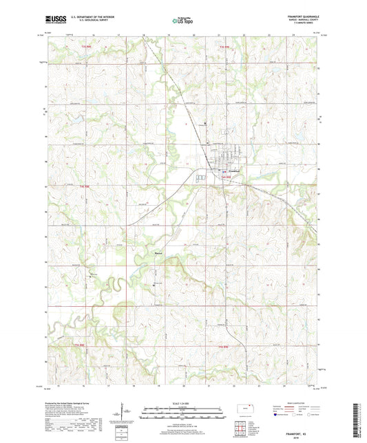 Frankfort Kansas US Topo Map Image