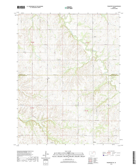 Frankfort SW Kansas US Topo Map Image