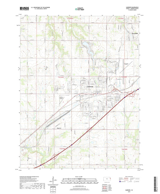 Gardner Kansas US Topo Map Image