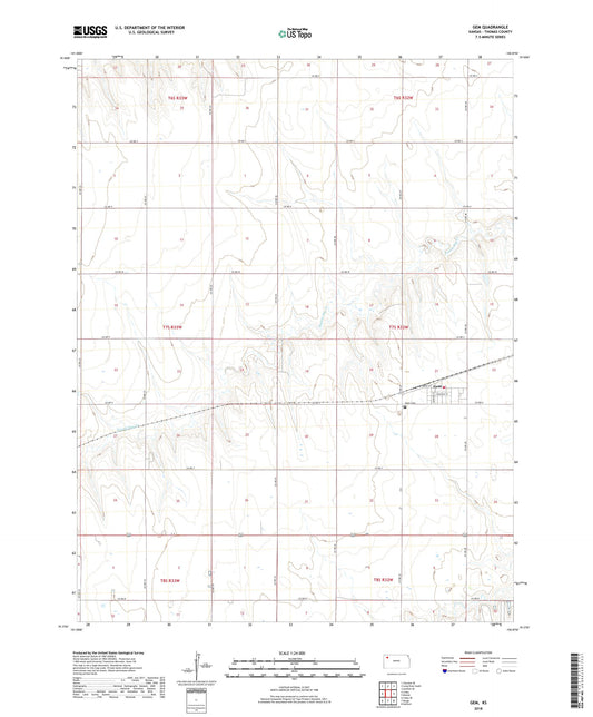 Gem Kansas US Topo Map Image