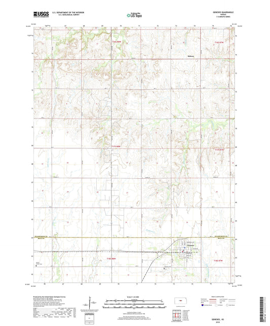 Geneseo Kansas US Topo Map Image