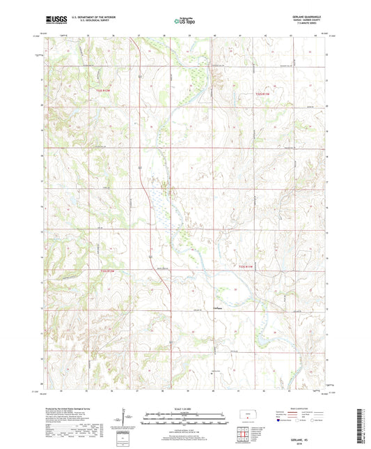 Gerlane Kansas US Topo Map Image